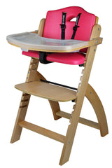 Abiie Beyond Wooden High Chair with Tray. The Perfect Adjustable Baby Highchair Solution