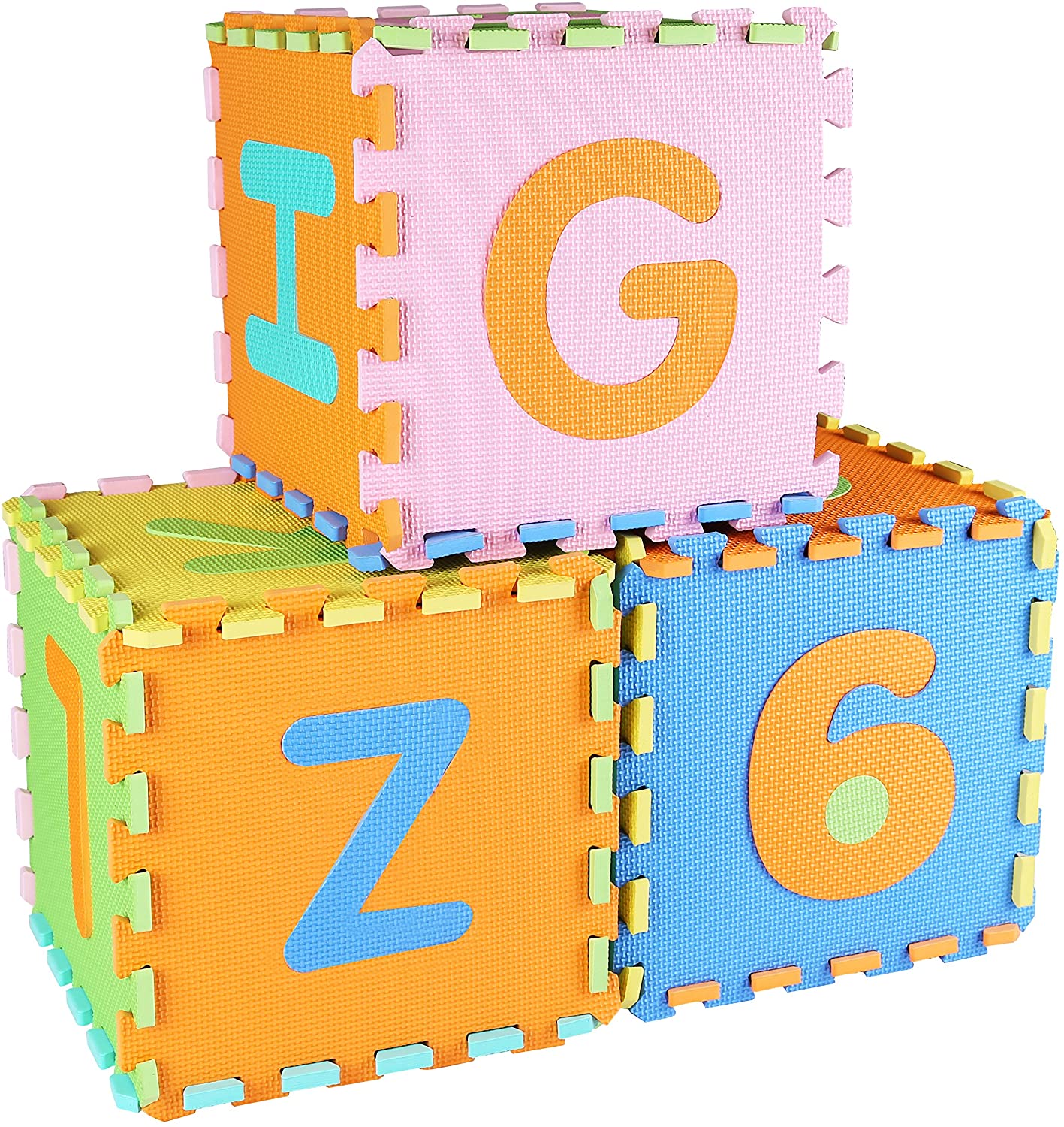 BalanceFrom Kid's Puzzle Exercise Play Mat with EVA Foam Interlocking Tiles