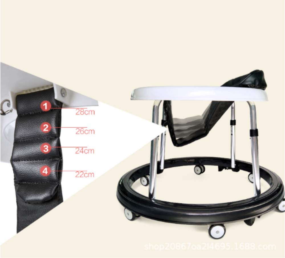 Baby Walker,6/7-18 Month Multi-Functional Anti Rollover Height Adjustable Foldable Folding Baby Walker