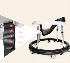 Baby Walker,6/7-18 Month Multi-Functional Anti Rollover Height Adjustable Foldable Folding Baby Walker