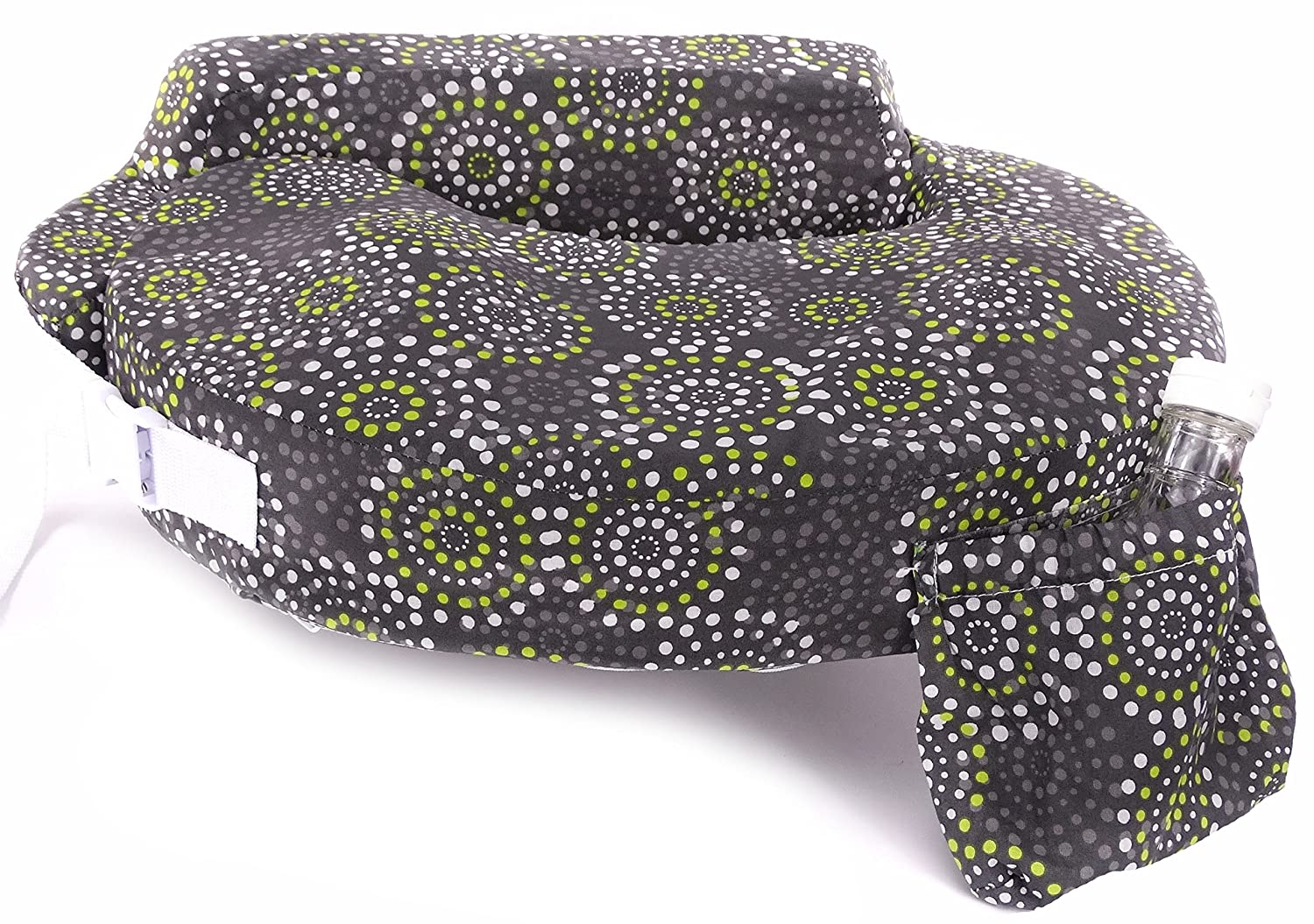 My Brest Friend Original Nursing Posture Pillow, Grey & Yellow Fireworks