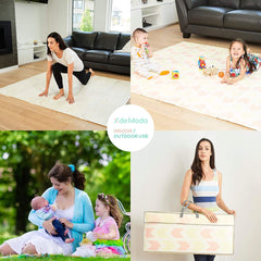 XDEMODA Reversible Baby Play Mat & Exercise Mat - Fun & Stylish Foam Floor Playmat for Adults, Kids and Infants