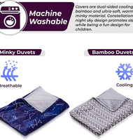 Florensi Weighted Blanket for Kids with Removable Bamboo Duvet Cover (7 Lbs & 41