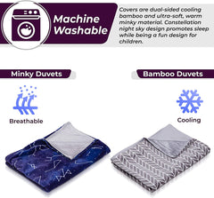 Florensi Weighted Blanket for Kids with Removable Bamboo Duvet Cover (7 Lbs & 41