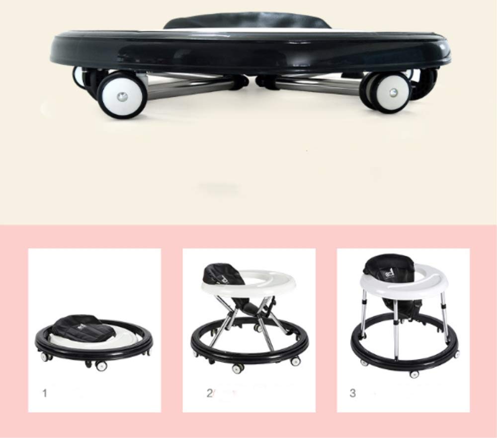 Baby Walker,6/7-18 Month Multi-Functional Anti Rollover Height Adjustable Foldable Folding Baby Walker