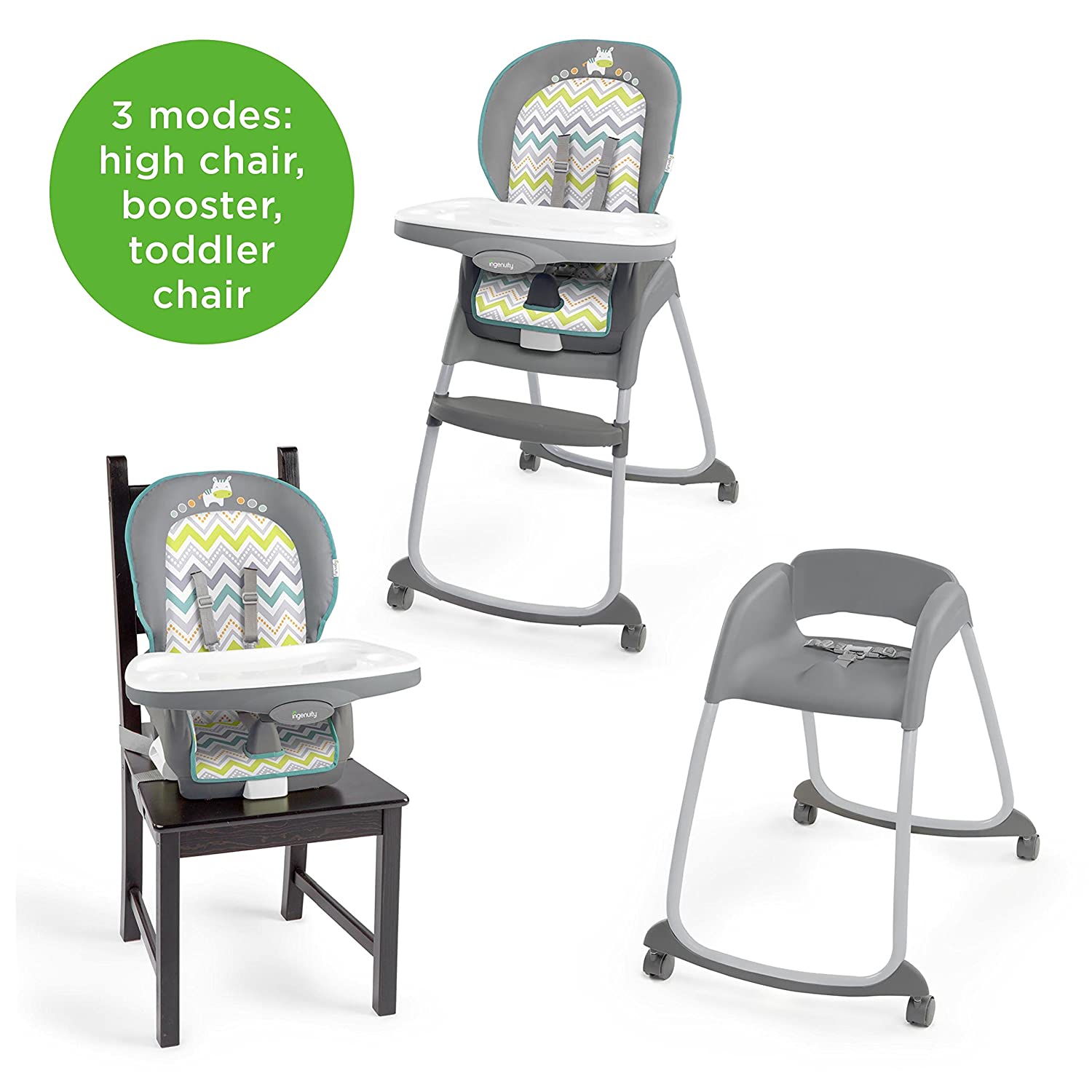 Ingenuity Trio 3-in-1 High Chair – Ridgedale - High Chair, Toddler Chair, and Booster