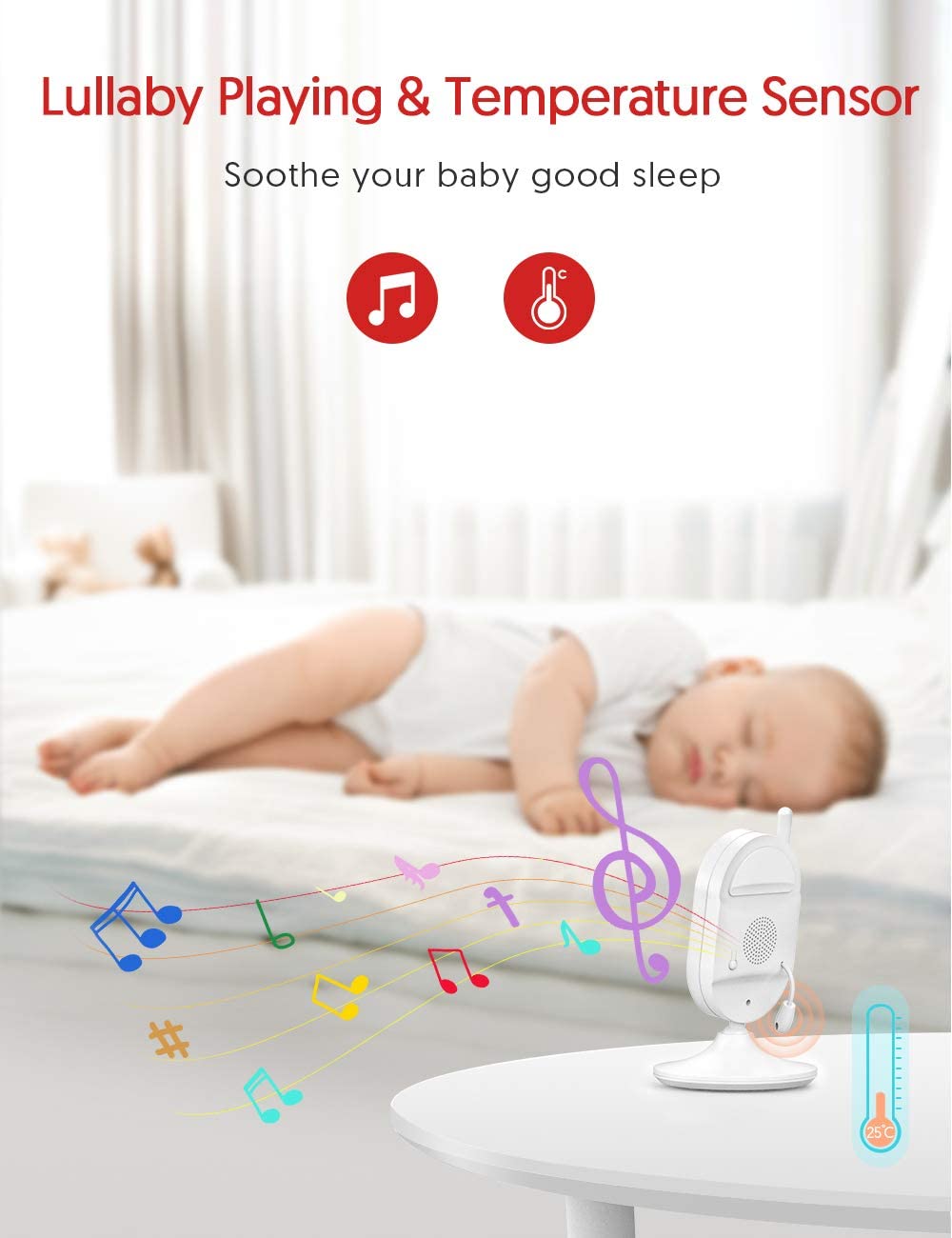 Victure Baby Monitor,Video Baby Monitor with Camera