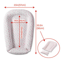 Premium Baby Nest Sleeper - Durable 100% Cotton Baby Nest, Baby Lounger - Soft Portable Crib Perfect for Co-Sleeping and Travelling