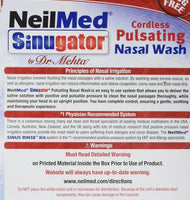 NeilMed Sinugator Cordless Pulsating Nasal Wash with 30 Premixed Packets