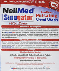 NeilMed Sinugator Cordless Pulsating Nasal Wash with 30 Premixed Packets