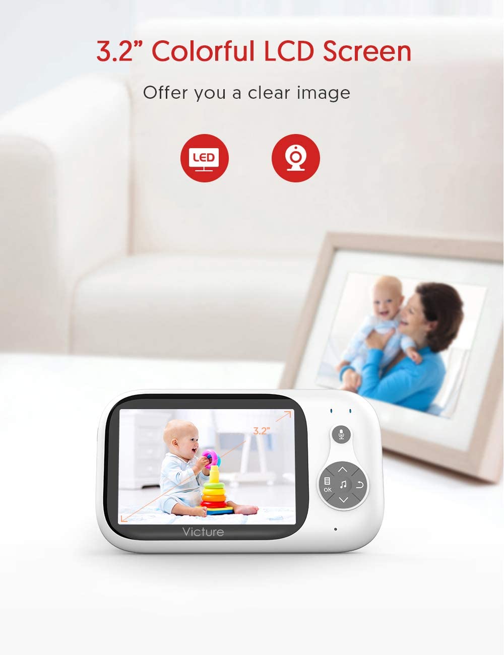 Victure Baby Monitor,Video Baby Monitor with Camera