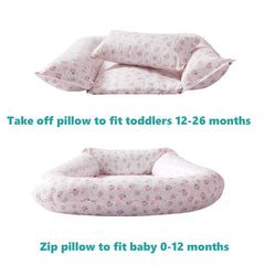 Premium Baby Nest Sleeper - Durable 100% Cotton Baby Nest, Baby Lounger - Soft Portable Crib Perfect for Co-Sleeping and Travelling