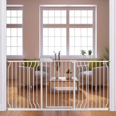 Fairy Baby Extra Wide Baby Gates 67-71.5 Inch, Auto Close Child Safety Gates for Stairs Banister Doorways Hallway,Indoor Safety Child Gates for Kids or Pets