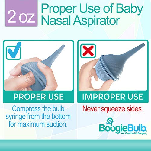BoogieBulb Baby Nasal Aspirator and Booger Sucker for Newborns Toddlers & Adult