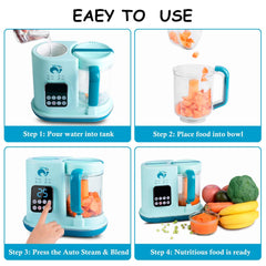 Whale's Love Baby Food Maker 5 in 1 Baby Food Processor Blender Grinder Steamer Warmer