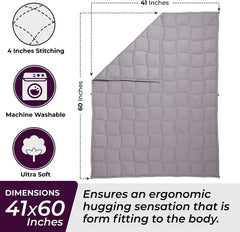 Florensi Weighted Blanket for Kids with Removable Bamboo Duvet Cover (7 Lbs & 41