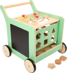 Small Foot Wooden Toys Premium Pastel Wooden Baby Walker and playcenter Move it