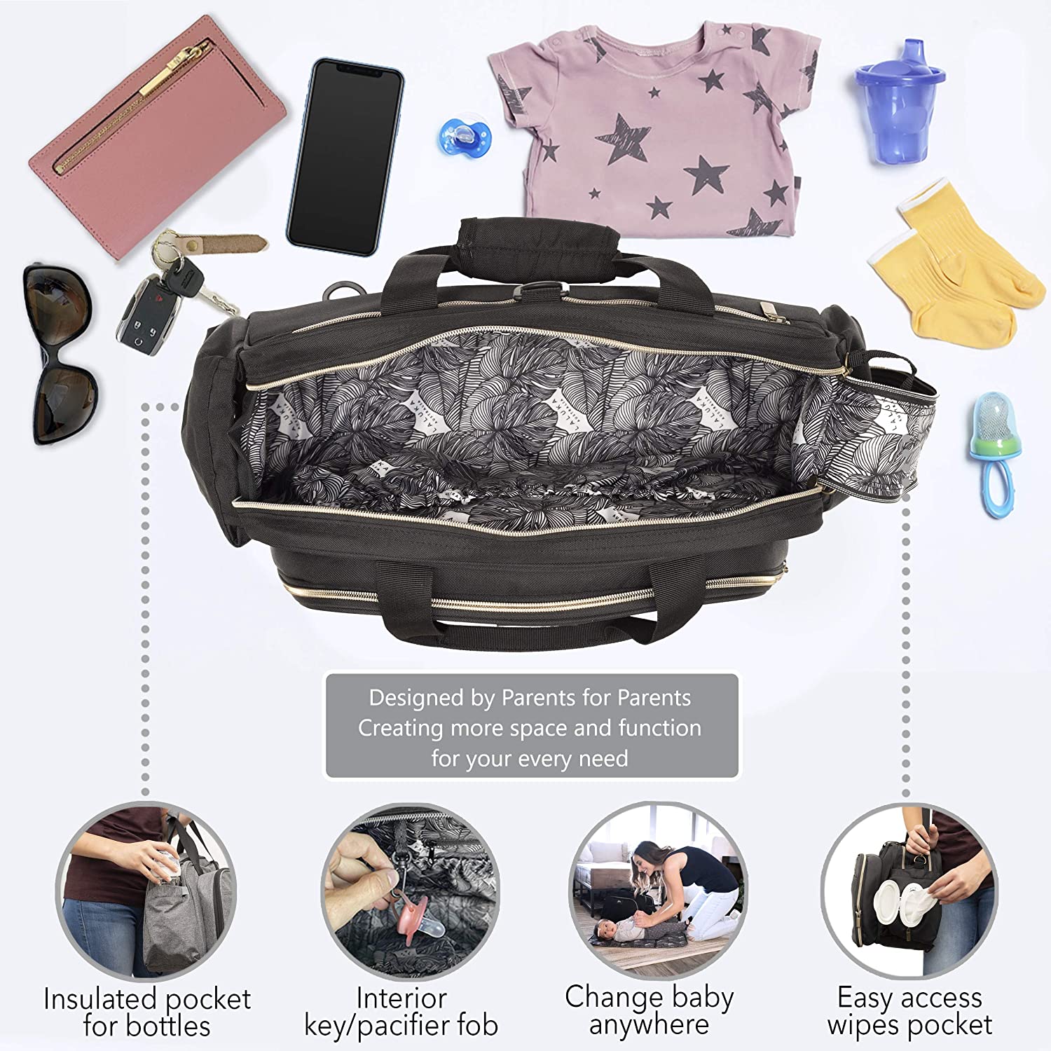 Portable Bassinet for Baby Travel - Travel Bassinets for Babies | Large 3 in 1 Diaper Bag Backpack Changing Station | Wear 5 Ways