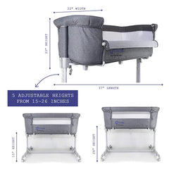 Bedside Bassinet Crib Baby Bassinet Bed Side Sleeper Bassinet for Baby Playpen Wheeled Portable