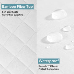 Oubonun Waterproof Crib Mattress Cover (Set of 2) - 52x28