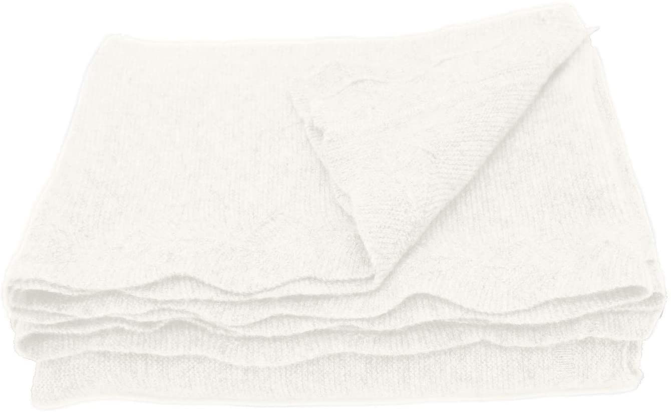 State Cashmere Luxe Stroller Baby Blanket 100% Pure Cashmere Travel Wrap Lightweight and Warm • 40 x 30 inches (Ivory)