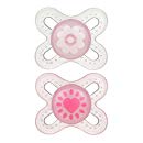 MAM Pacifiers, Newborn Pacifier, Best Pacifier for Breastfed Babies, ‘Start Tender’ Design Collection, Girl 2-Count