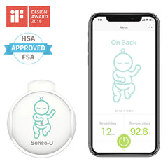 Sense-U Baby Monitor with Breathing Rollover Movement Temperature Sensors: Track Your Baby's Breathing, Rollover, Temperature