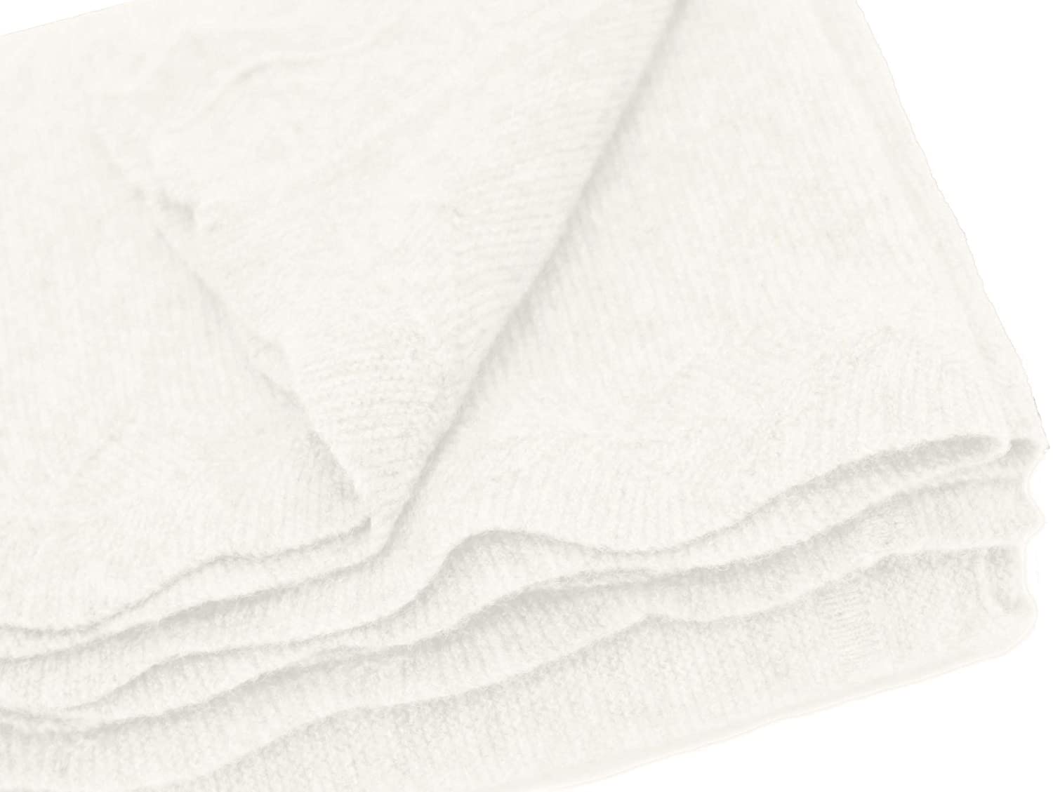 State Cashmere Luxe Stroller Baby Blanket 100% Pure Cashmere Travel Wrap Lightweight and Warm • 40 x 30 inches (Ivory)