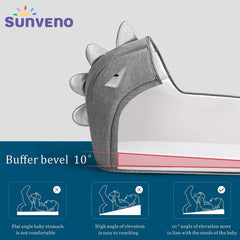 Brandream Baby Nest Bed Unicorn, Pink Newborn Lounger Portable Baby Bassinet Crib for Travel