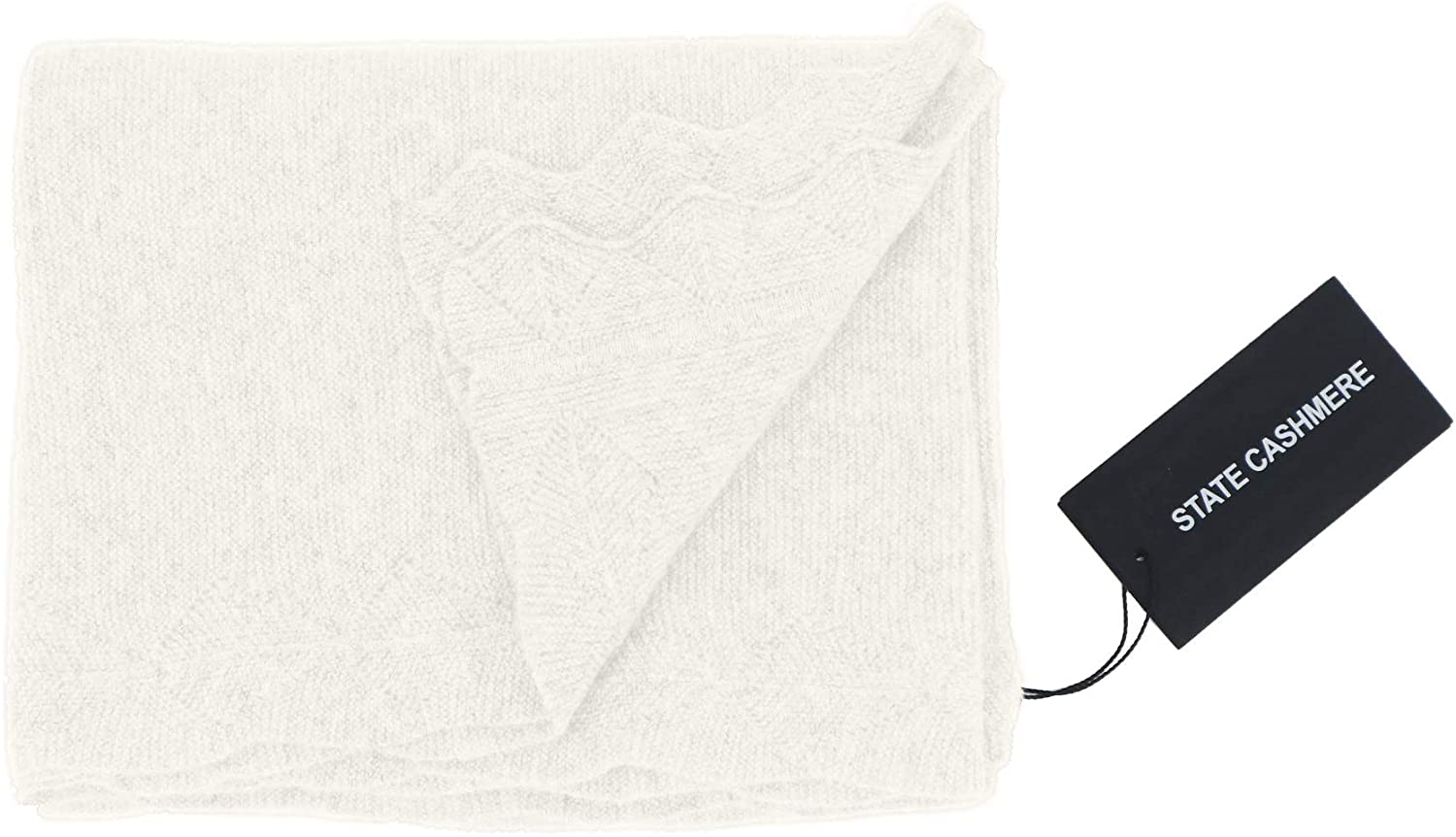 State Cashmere Luxe Stroller Baby Blanket 100% Pure Cashmere Travel Wrap Lightweight and Warm • 40 x 30 inches (Ivory)