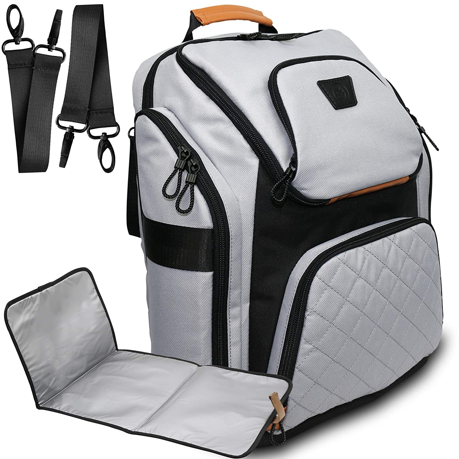 GP- Large Baby Diaper Bag Backpack with changing pad, A stylish travel backpack with insulated pockets, durable zippers, An ideal Maternity Baby bag