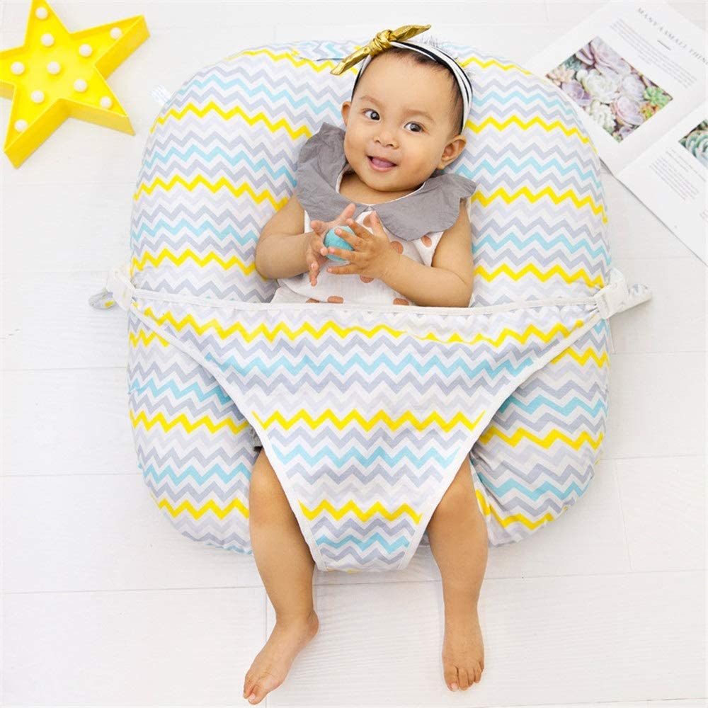 QERNTPEY Baby Sofa Newborn Lounger Baby Support Seat Chair Cushion Sofa Nursing Pillow Couch Bed Sitting Sofa with Seat Belt Learn to Sit