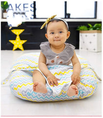 QERNTPEY Baby Sofa Newborn Lounger Baby Support Seat Chair Cushion Sofa Nursing Pillow Couch Bed Sitting Sofa with Seat Belt Learn to Sit