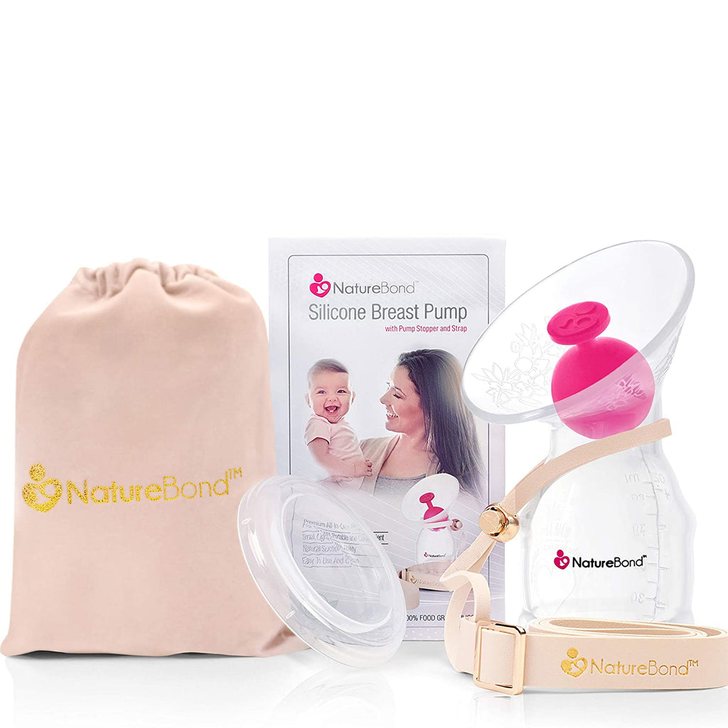 Silicone Breastfeeding Manual Breast Pump Milk Saver Suction, 2-in-1 Breast  Pump and Bottle Breast Milk Pump Storage Containers