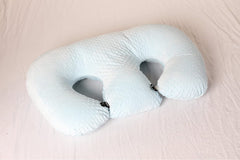 THE TWIN Z PILLOW - BLUE - 6 uses in 1 Twin Pillow ! Breastfeeding, Bottlefeeding, Tummy Time, Reflux