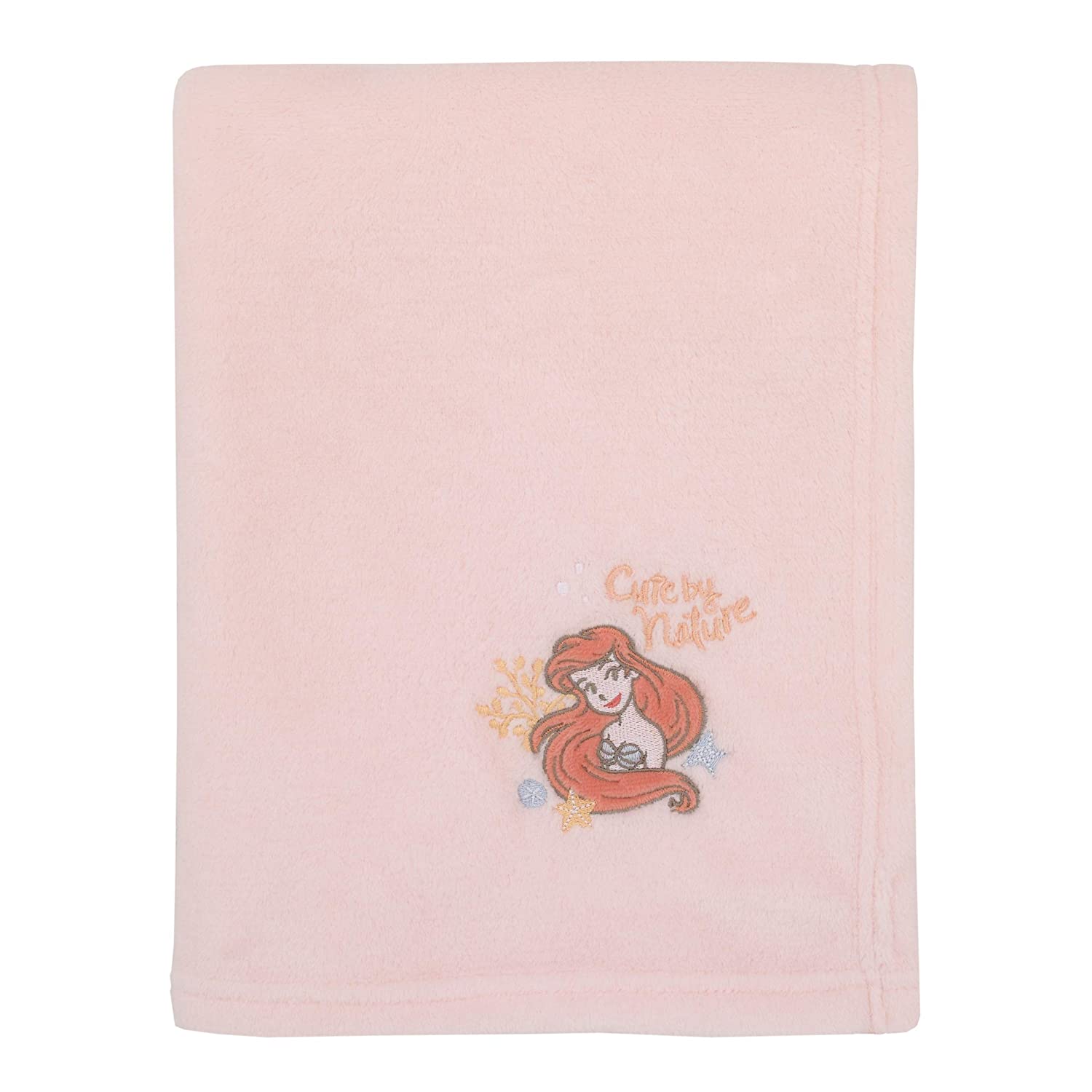 Disney The Little Mermaid Ariel Pink, Coral, Teal & White 6Piece Nursery Crib Bedding Set