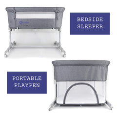 Bedside Bassinet Crib Baby Bassinet Bed Side Sleeper Bassinet for Baby Playpen Wheeled Portable