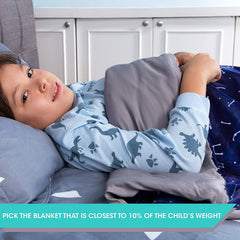 Florensi Weighted Blanket for Kids with Removable Bamboo Duvet Cover (7 Lbs & 41