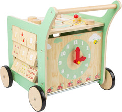 Small Foot Wooden Toys Premium Pastel Wooden Baby Walker and playcenter Move it
