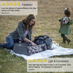 Portable Bassinet for Baby Travel - Travel Bassinets for Babies | Large 3 in 1 Diaper Bag Backpack Changing Station | Wear 5 Ways