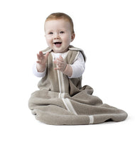 Sleep nest Fleece Baby Sleeping Bag, Mocha Heather, Small (0-6 Months)
