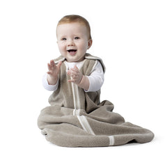 Sleep nest Fleece Baby Sleeping Bag, Mocha Heather, Small (0-6 Months)