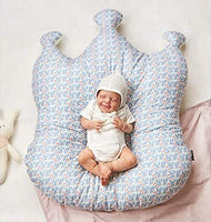 ESSIAN Crown Cushion Baby Newborn Lounger Soft and Comfortable Air Mesh, Cherry Blue