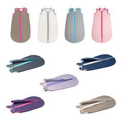 Sleep nest Fleece Baby Sleeping Bag, Mocha Heather, Small (0-6 Months)