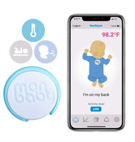 MonBaby Sleep Monitor with Body Temperature: Breathing, Rollover, Body Temperature Monitoring for Babies