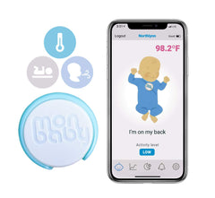 MonBaby Sleep Monitor with Body Temperature: Breathing, Rollover, Body Temperature Monitoring for Babies