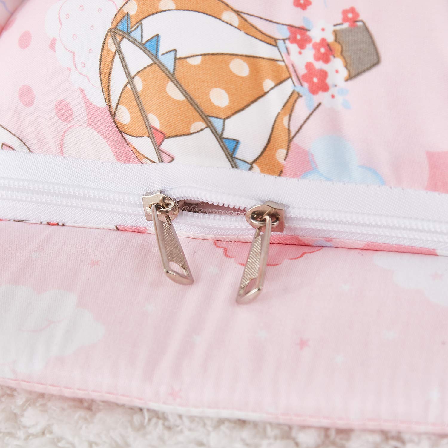 Brandream Baby Nest Bed Unicorn, Pink Newborn Lounger Portable Baby Bassinet Crib for Travel