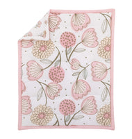 NoJo Beautiful Floral - Pink, Grey, White 10 Piece Crib Nursery Bedding Set