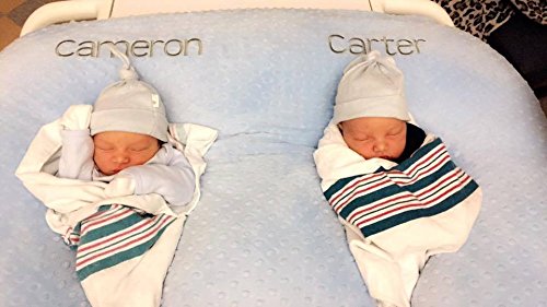 THE TWIN Z PILLOW - BLUE - 6 uses in 1 Twin Pillow ! Breastfeeding, Bottlefeeding, Tummy Time, Reflux