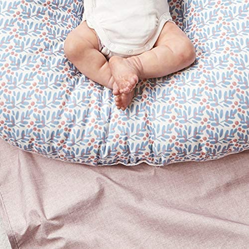 ESSIAN Crown Cushion Baby Newborn Lounger Soft and Comfortable Air Mesh, Cherry Blue